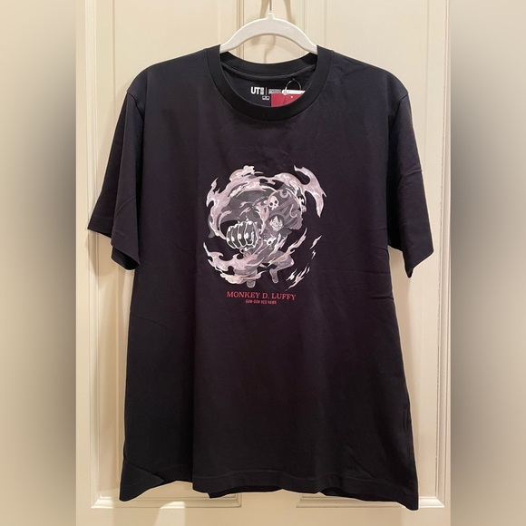 Uniqlo Other - NWT RARE One Piece Film Monkey Luffy Uniqlo Anime T Shirt. Black. Size Medium